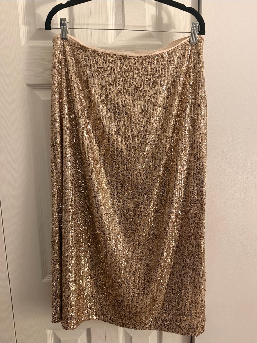 ON+34TH Macy’s | Allover Sequin Midi Skirt Naked Clay Rose Gold | 12| NWT